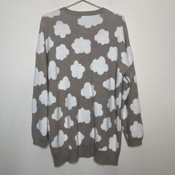 Torrid Sweater 2X Oversized Pullover Long Tunic  Knit Cloud Rainbow Preppy - Picture 8 of 8